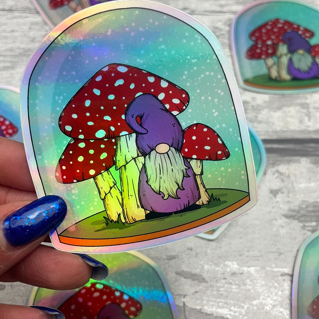 Holographic Vinyl Sticker - Michone Mushroom