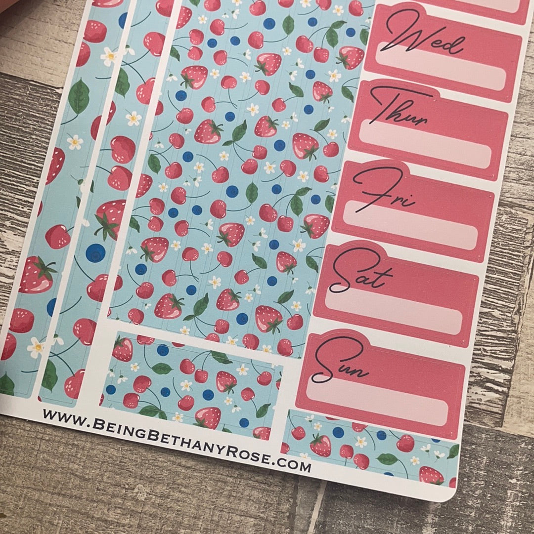 One sheet week planner stickers - Berry Nice (DPD2218)
