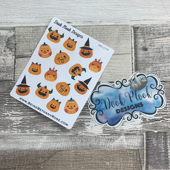 Funny pumpkin stickers (DPD1178)