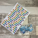 Day cover up / week day stickers (rainbow) (DPD1485)