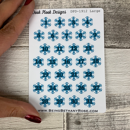 Snowflake date dots stickers (DPD1924)