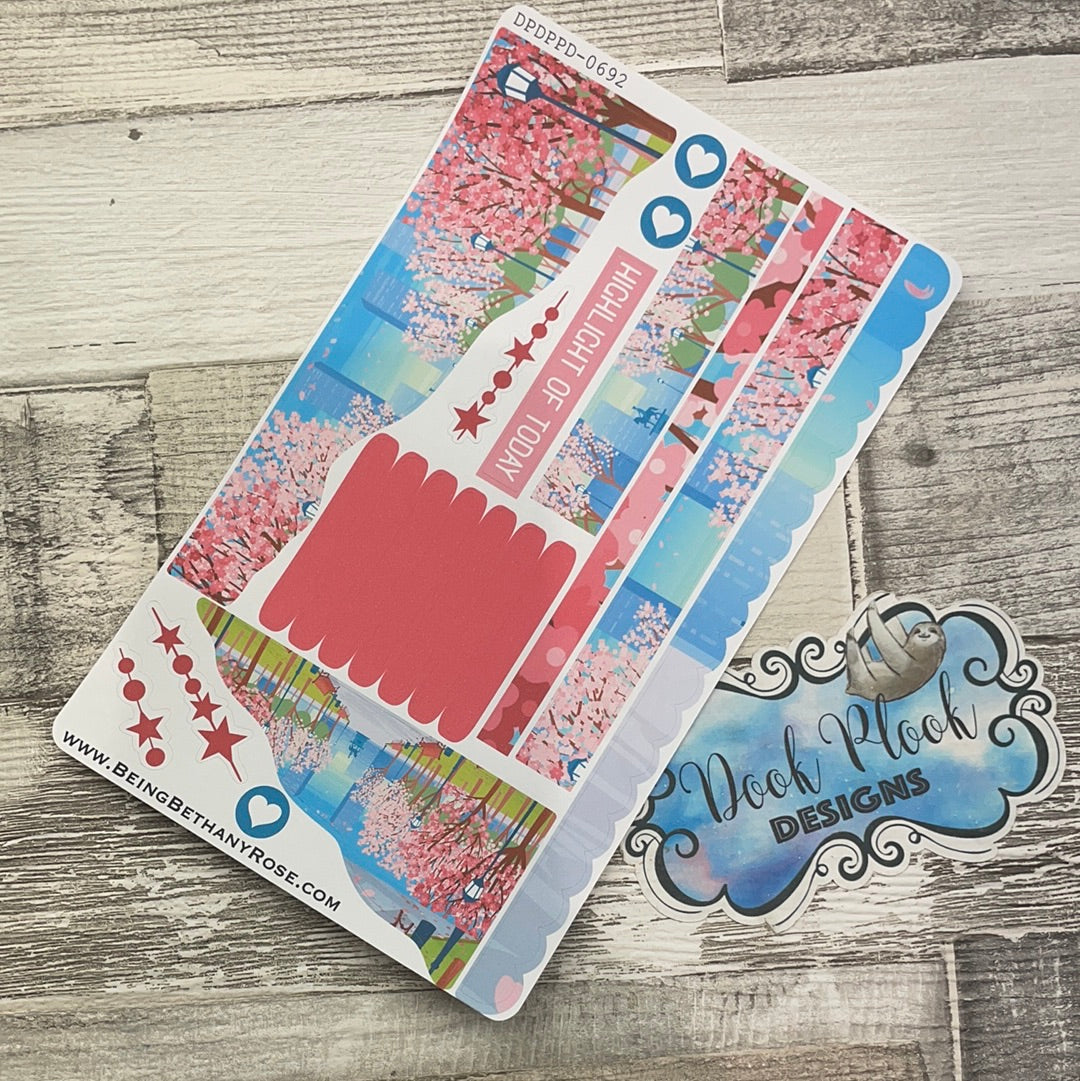(0692) Passion Planner Daily Wave stickers - Strawberry Blossom