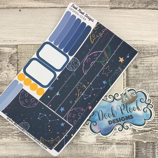 (0268) Passion Planner Daily stickers - Line Planets