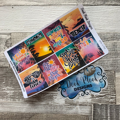 Summer Vibes quotes full box stickers for Erin Condren (DPD1752)