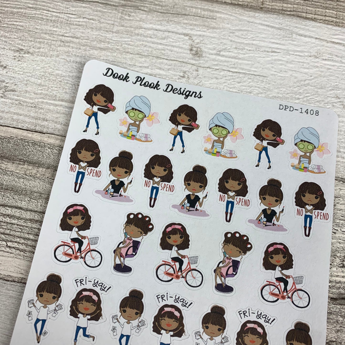 Mixed character Black Woman Stickers (DPD1408)