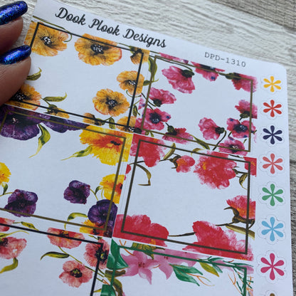 Gorgeous flower full box stickers (DPD1310)