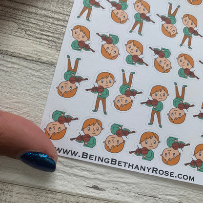 Violin player stickers (DPD612)