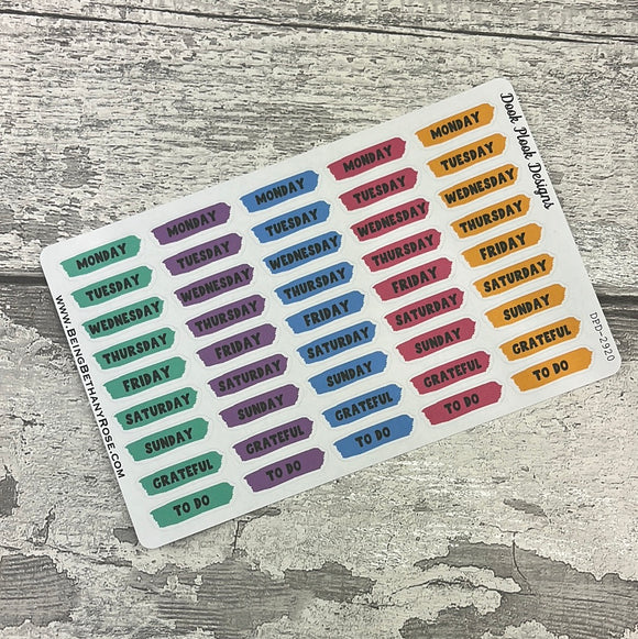 Days of the week stickers (DPD2920)