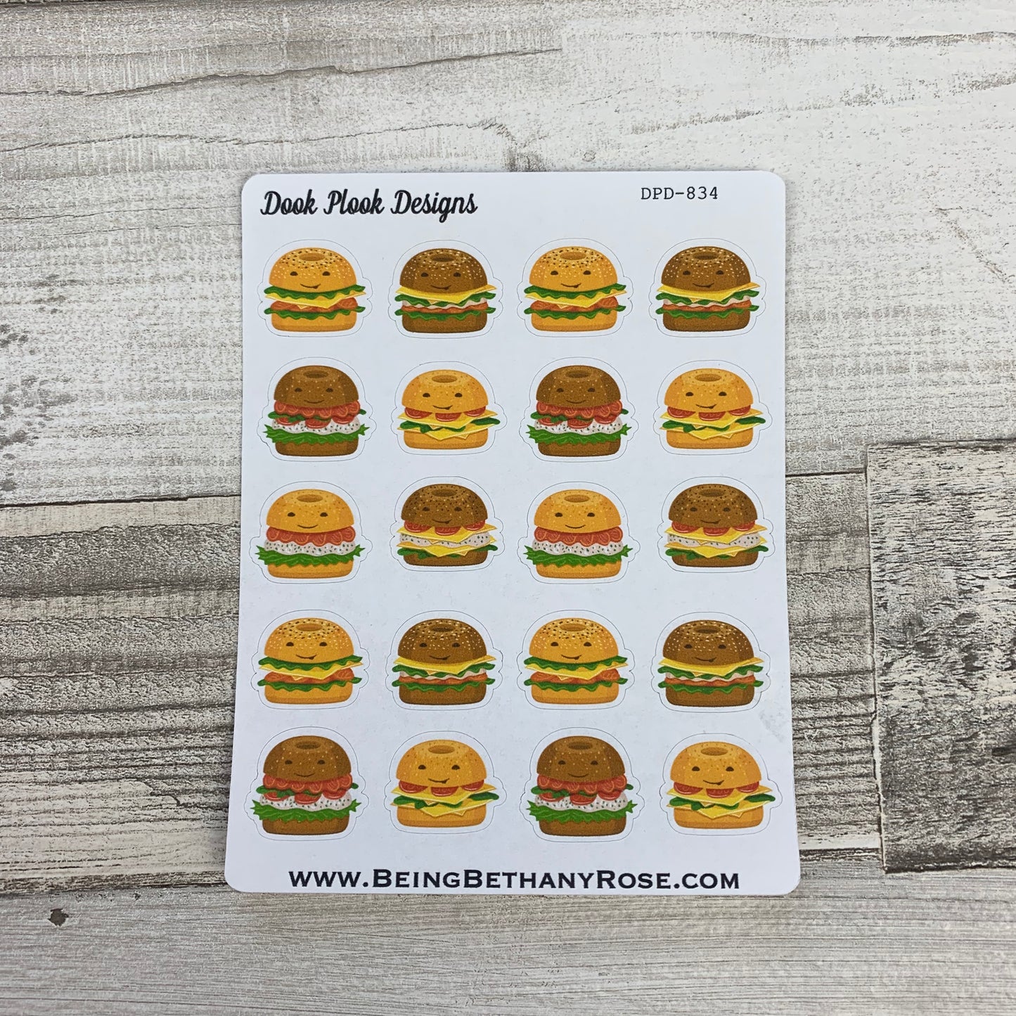 Bagel sandwich stickers  (DPD834)