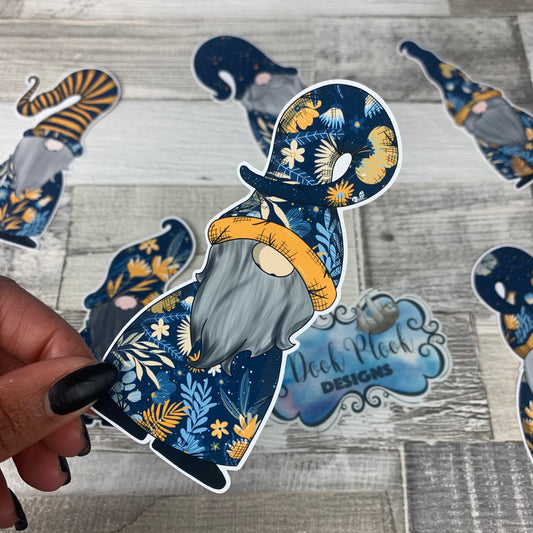 Blue Floral Gonk  Die cut (Victor)