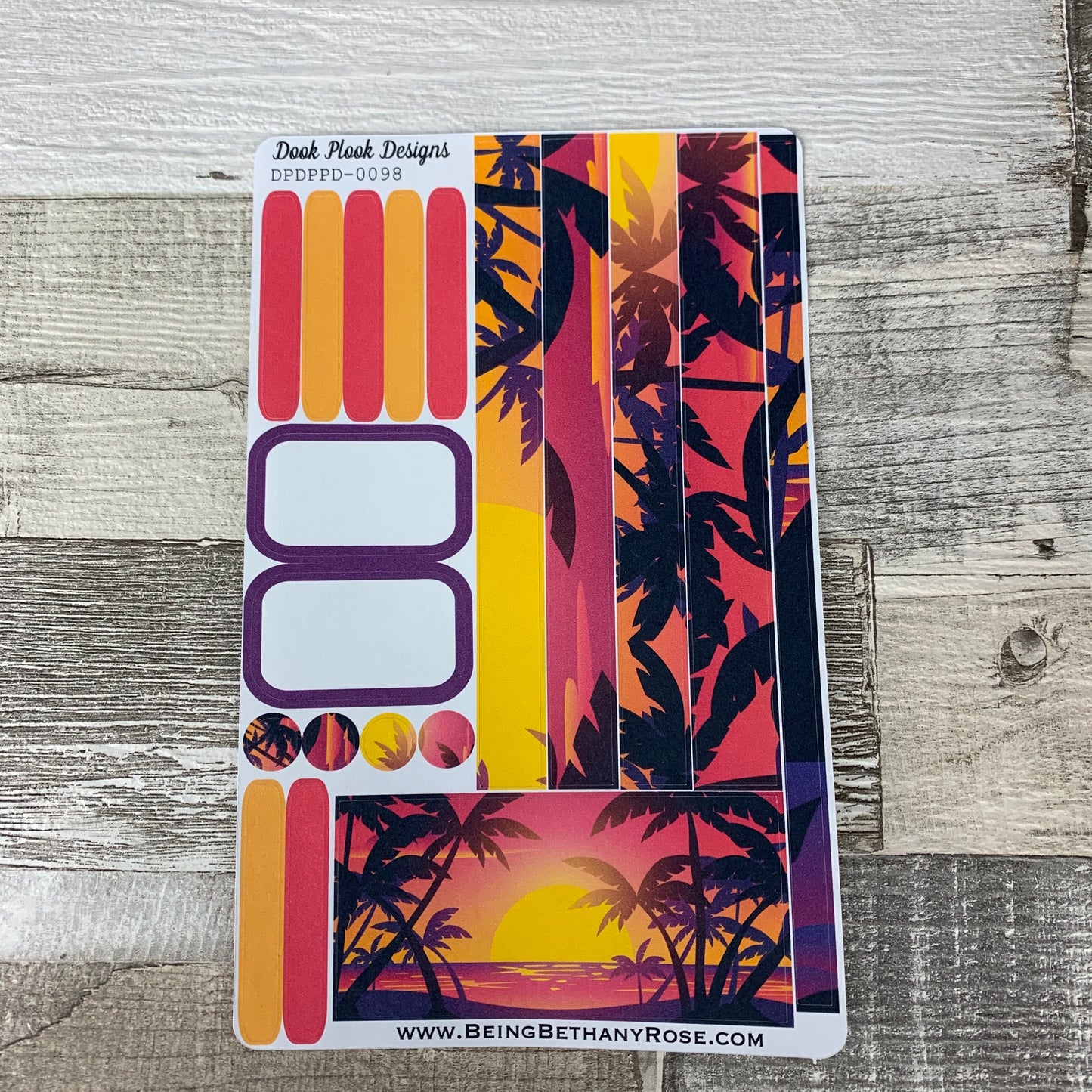 (0098) Passion Planner Daily stickers - Sunset Vibes