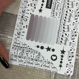 (381) Passion Planner Daily Wave stickers - Musical Notes
