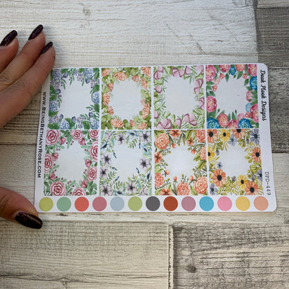 Watercolour flower box stickers  (DPD449)