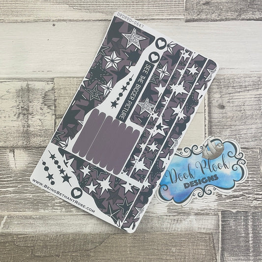 (0647) Passion Planner Daily Wave stickers - Charlie stars