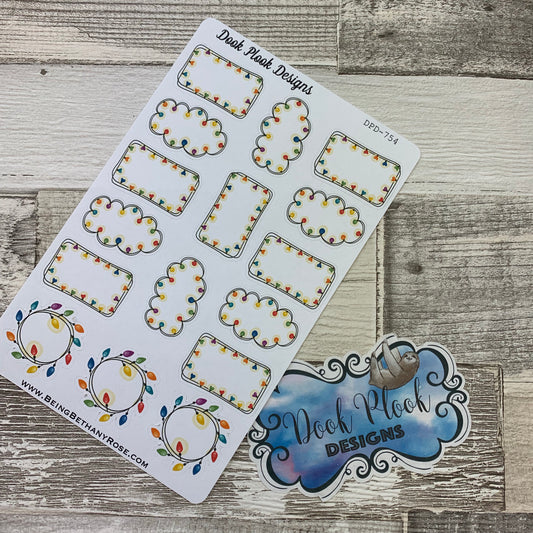 Christmas light box stickers  (DPD754)