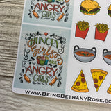 Hungry girls are angry girls (take away) stickers (DPD1307)