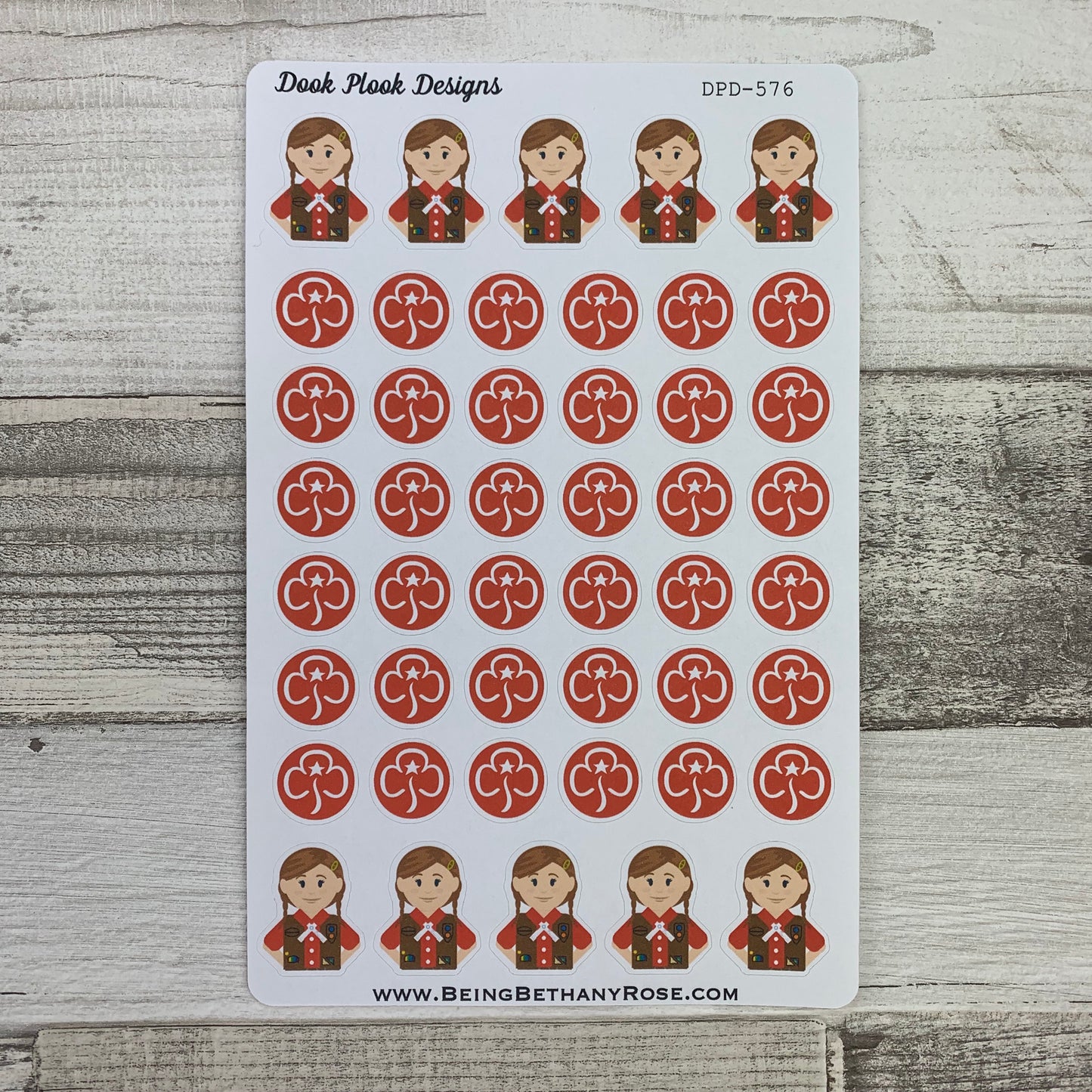 Rainbow girl guide planner stickers  (DPD576)