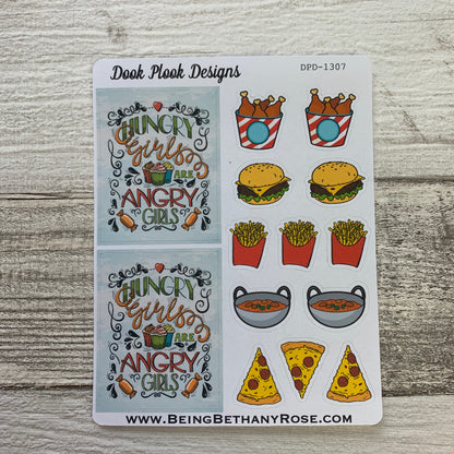 Hungry girls are angry girls (take away) stickers (DPD1307)