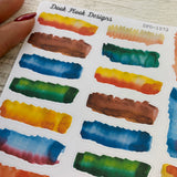 Water colour paint brush stroke header stickers (DPD1072)