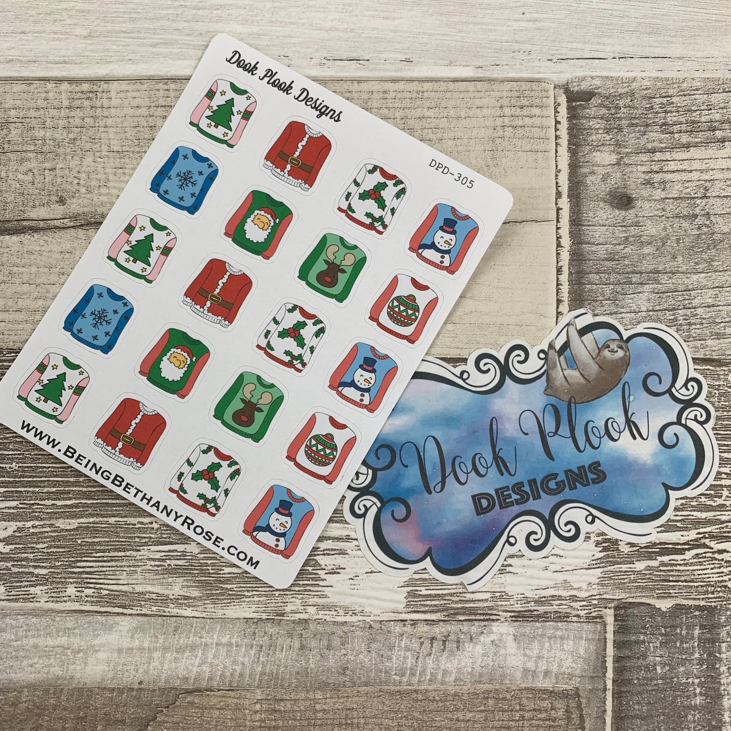 Christmas jumper stickers (DPD305)