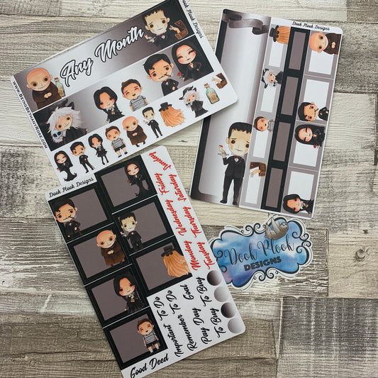 Scary family (can change month) Monthly View Kit for the Erin Condren Planners