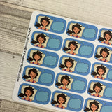 Sleep tracker stickers (White lady) (DPD1274a)