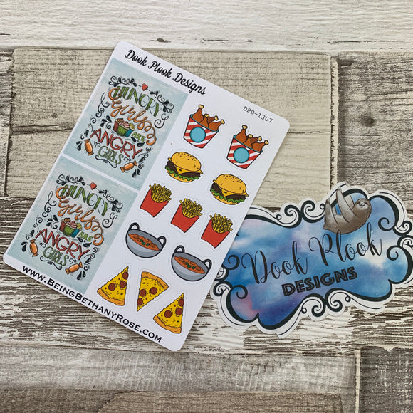 Hungry girls are angry girls (take away) stickers (DPD1307)