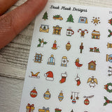 Small Christmas icon stickers (DPD319)