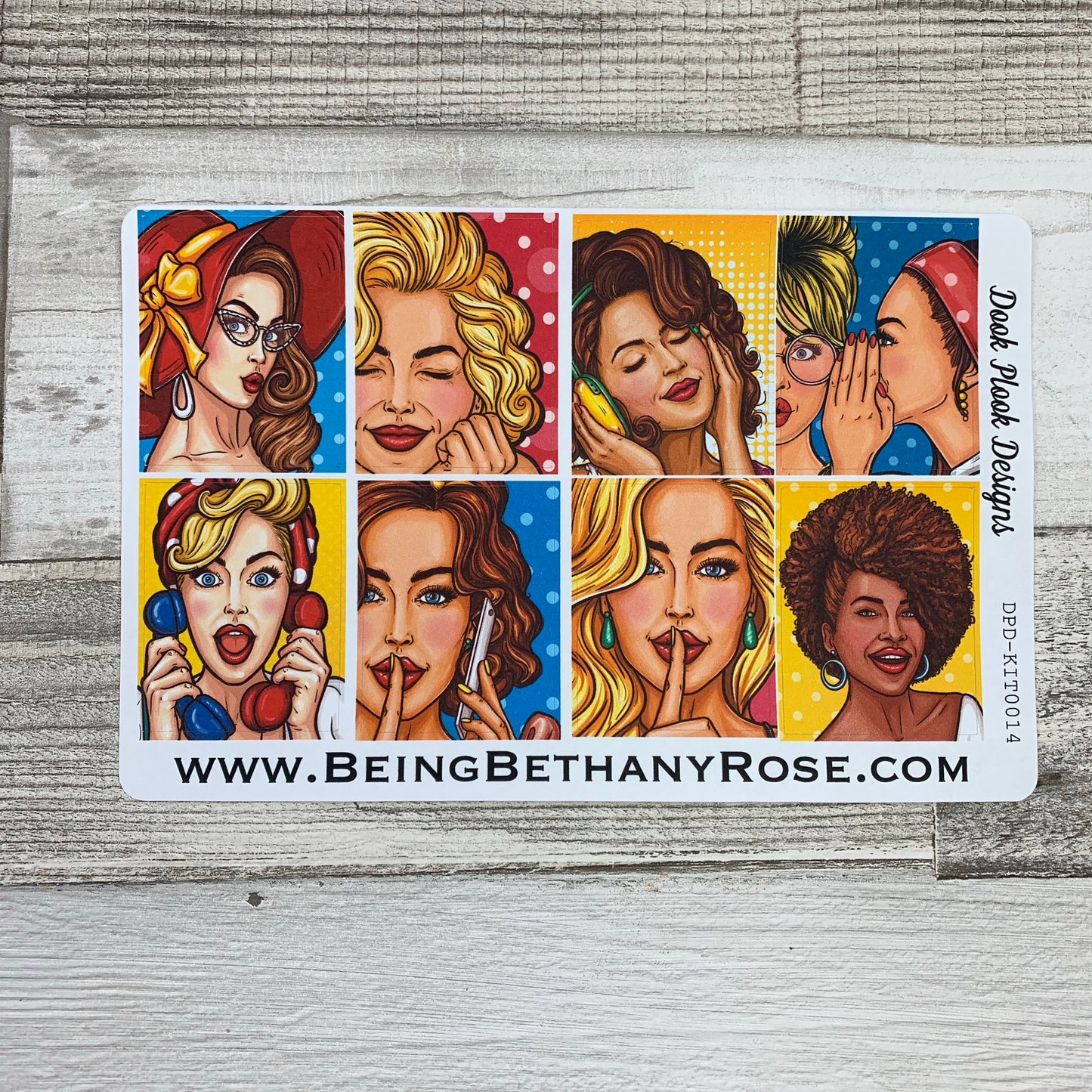 Pop Art Girl full box planner stickers  (DPD-1339)