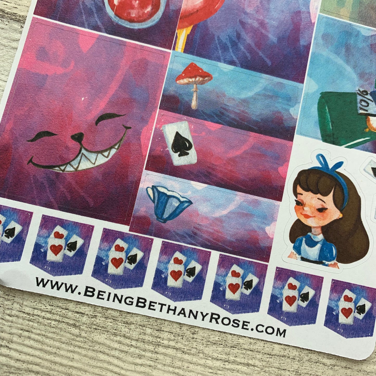 Water colour Alice sticker set (Vertical) (DPD552)