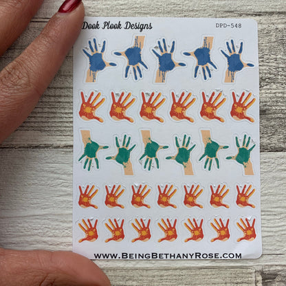 Painted hand  planner stickers (DPD548)