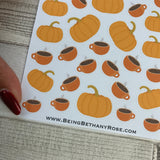 Pumpkin spice coffee stickers (DPD168)