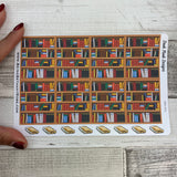 Library/book shelf stickers for Erin Condren, Plum Paper, Filofax, Kikki K (DPD651)