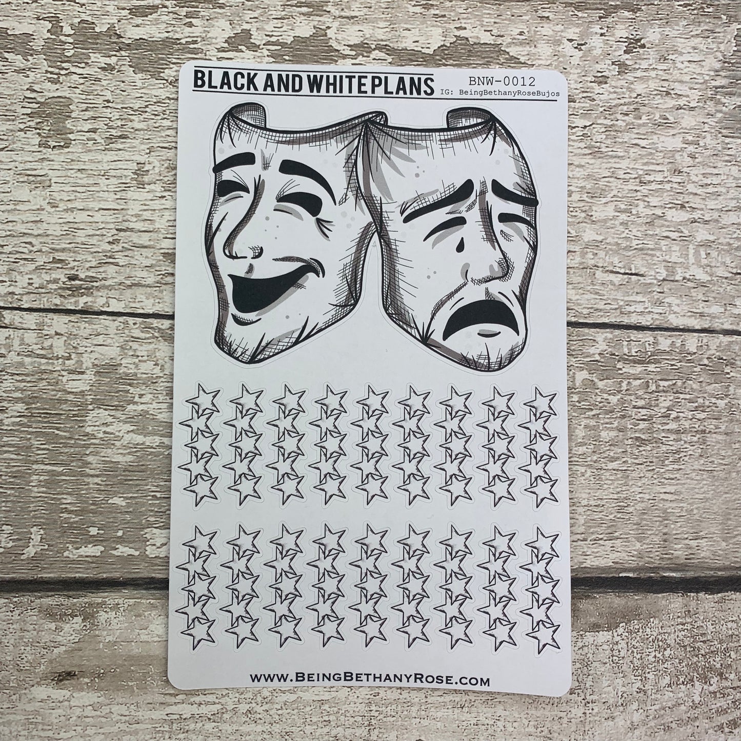 Theatre show sticker sheet for bullet journals (BNW0012)
