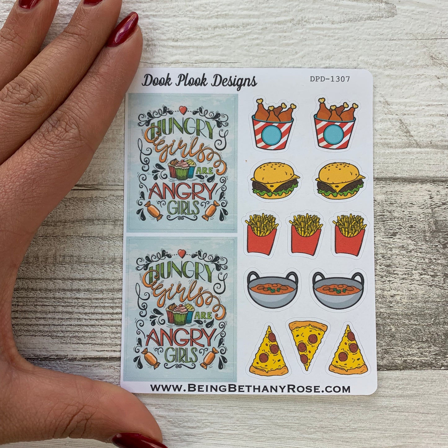 Hungry girls are angry girls (take away) stickers (DPD1307)