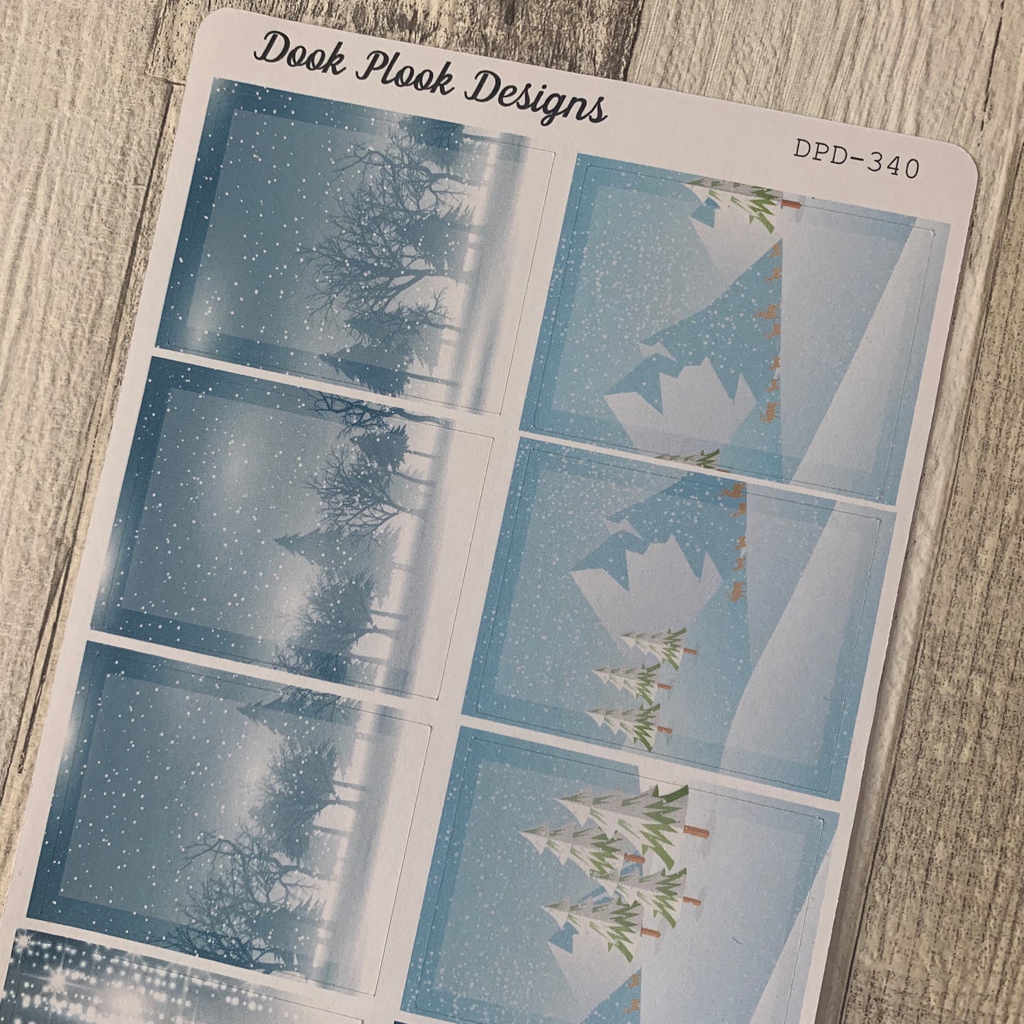 Winter scenery full box stickers for Erin Condren (DPD340)