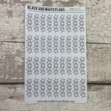 Five (5) star sticker sheet for bullet journals (BNW0013)