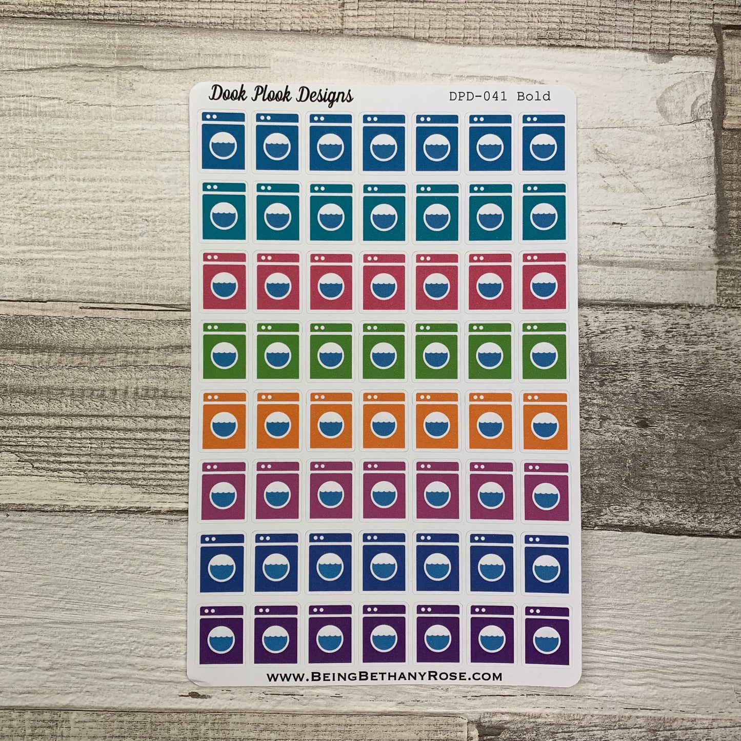 Washing machine planner stickers (DPD041)