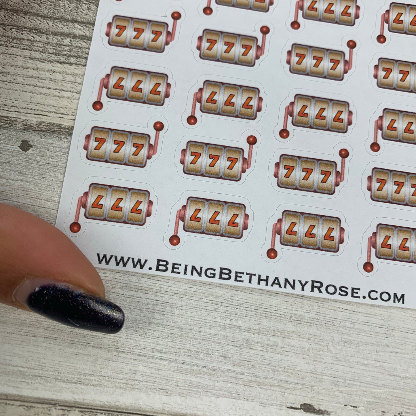 Lucky 7 / slot machine stickers  (DPD1052)