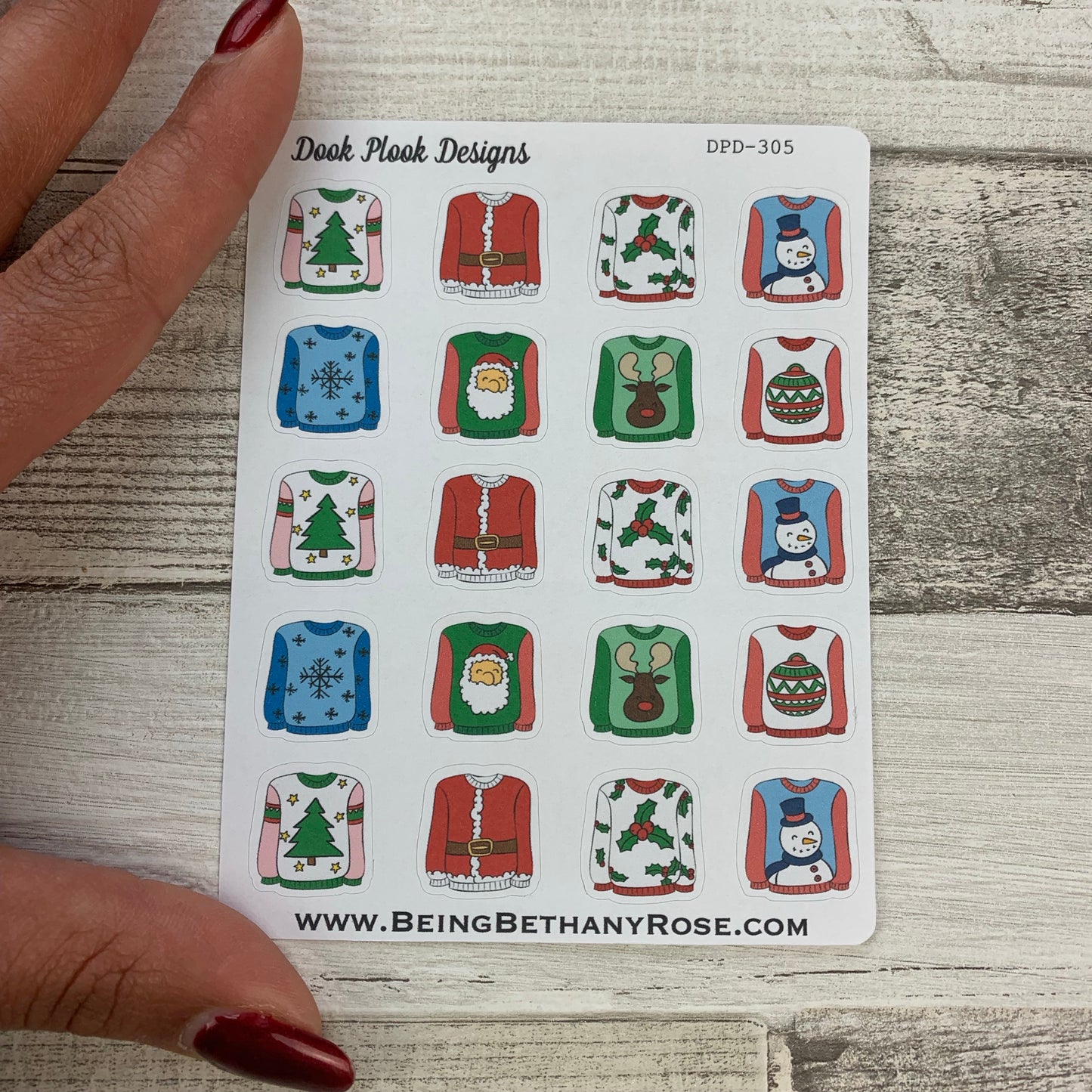 Christmas jumper stickers (DPD305)