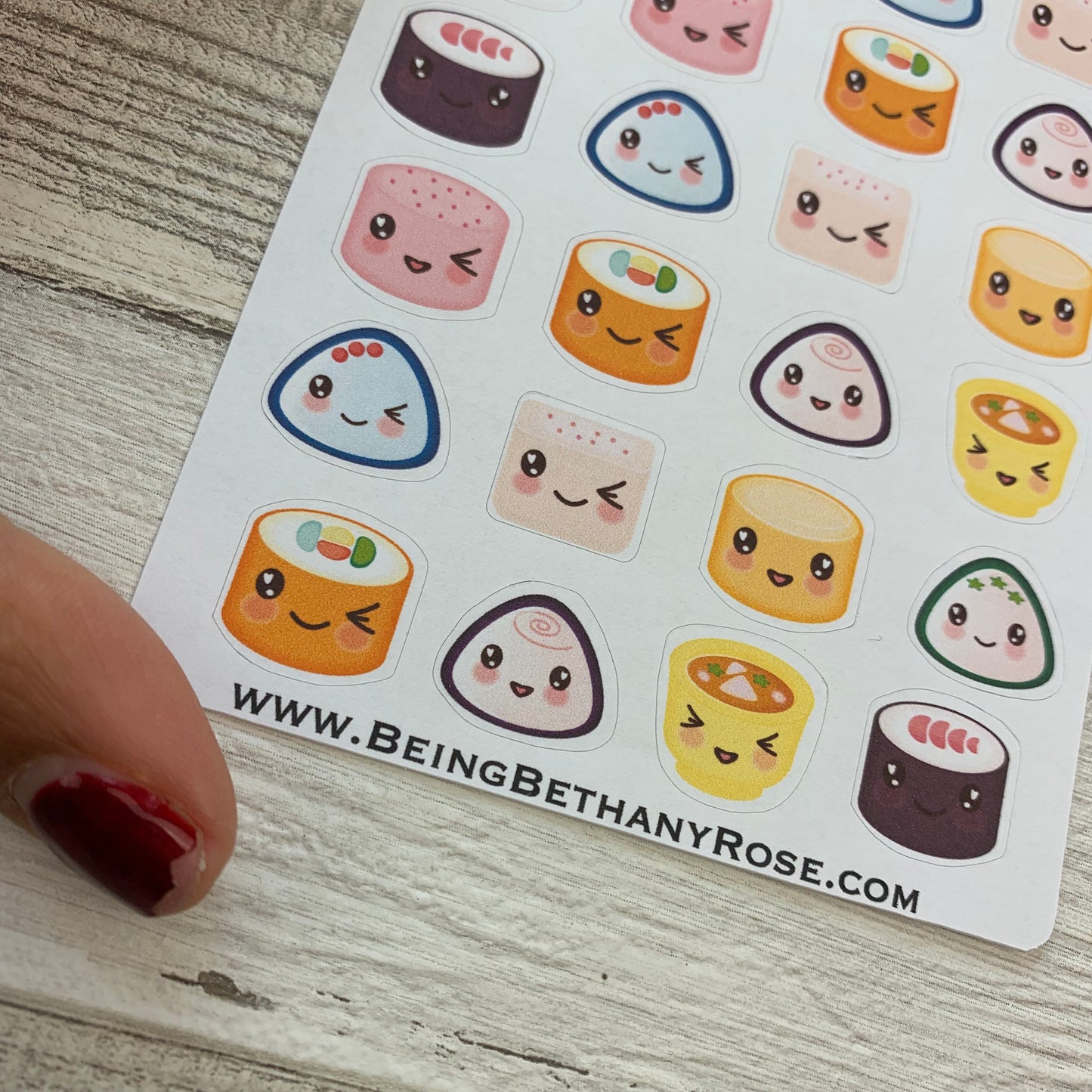 Cute kawaii sushi stickers (DPD159)