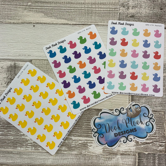 Rubber duck stickers (DPD174abc)