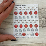 Sewing (Thimble, needle, button) sticker (DPD1217)