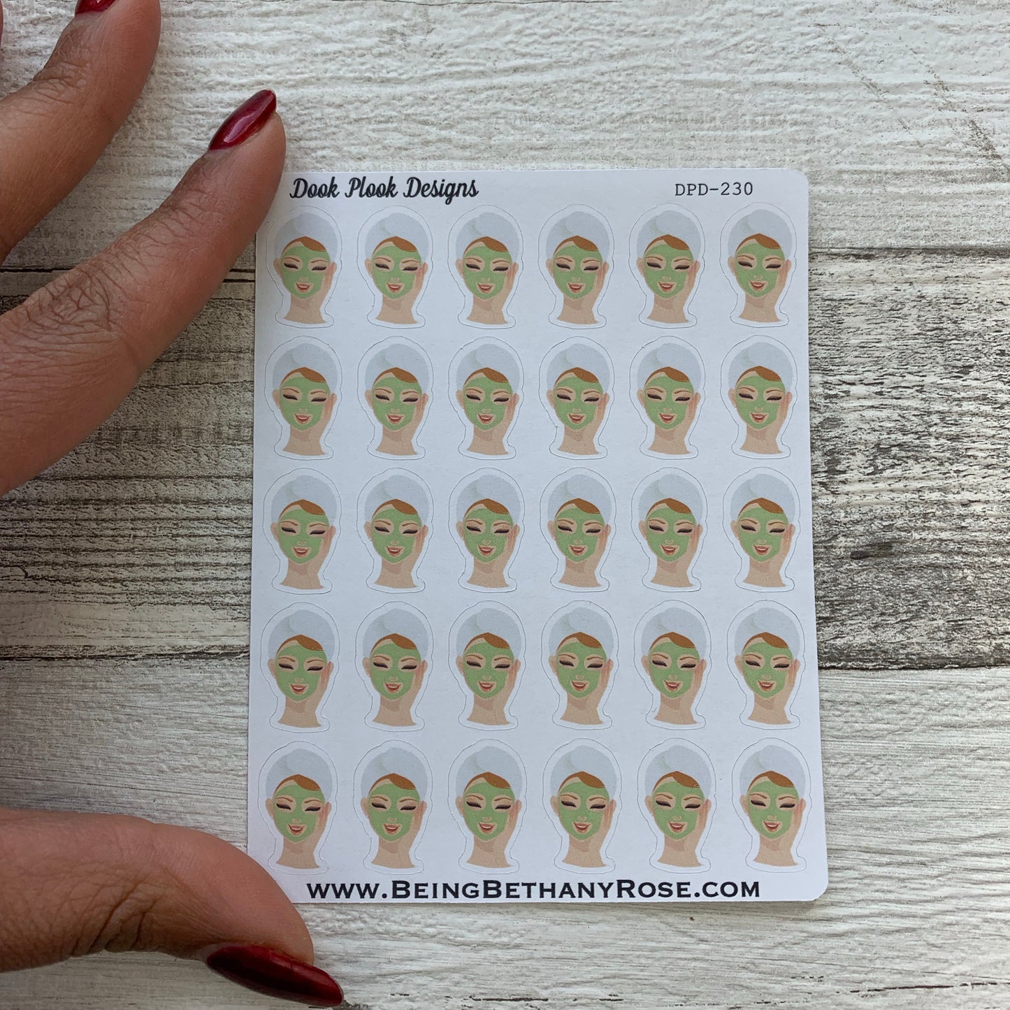 Facial / face mask stickers  (DPD230)