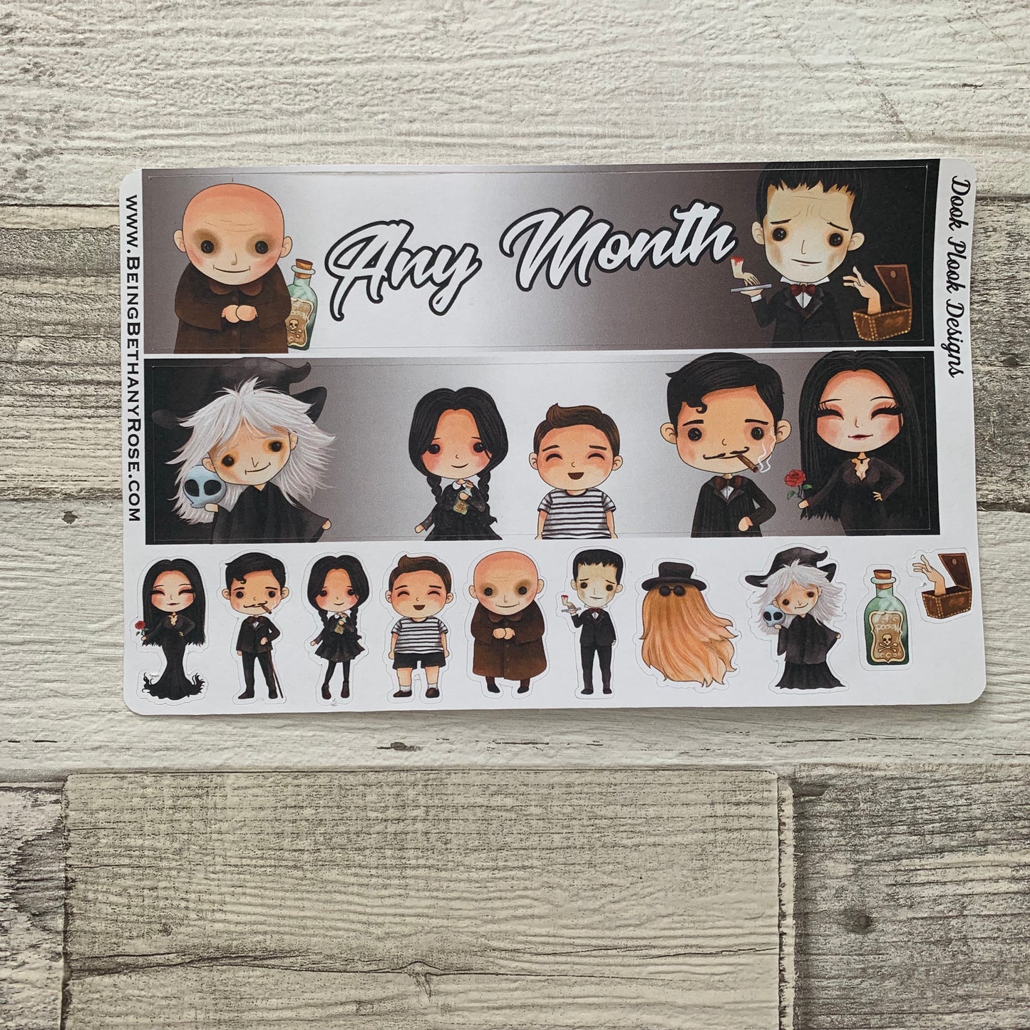 Scary family (can change month) Monthly View Kit for the Erin Condren Planners