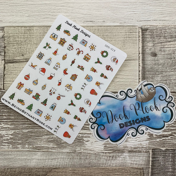 Small Christmas icon stickers (DPD319)